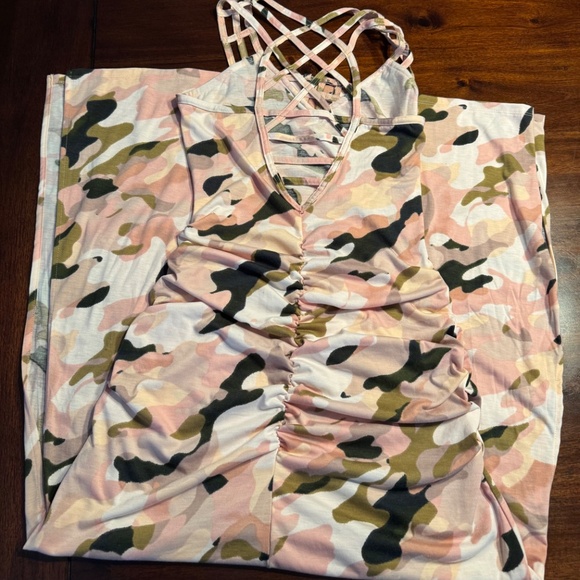 Women’s pink camouflage maxi - Picture 3 of 4